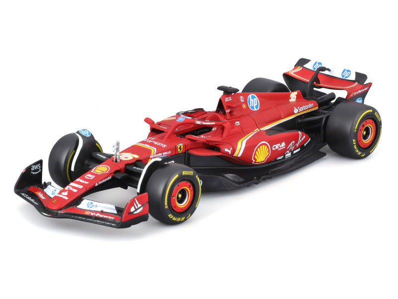 Coche modelo Ferrari, Charles Leclerc, SF-24, bburago, rojo 🔥