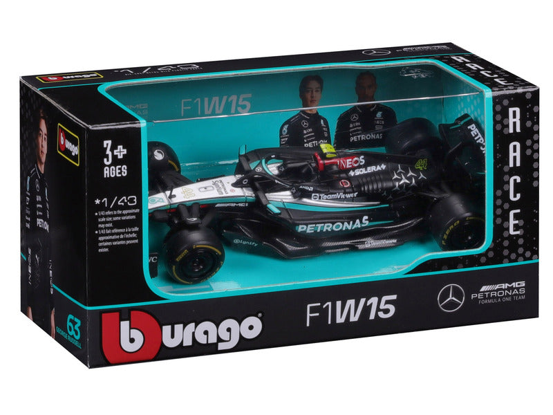 Mercedes coche a escala, bburago, Lewis Hamilton, #44, 1:43, F1W15