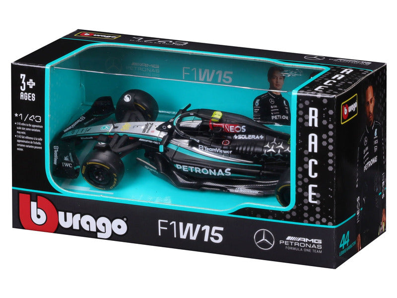 Mercedes coche a escala, bburago, Lewis Hamilton, #44, 1:43, F1W15