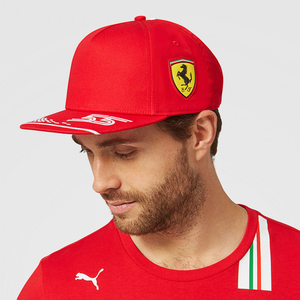 2021, Rojo, Adulto, Puma Ferrari Carlos Sainz Flatbrim Gorra - FansBRANDS®