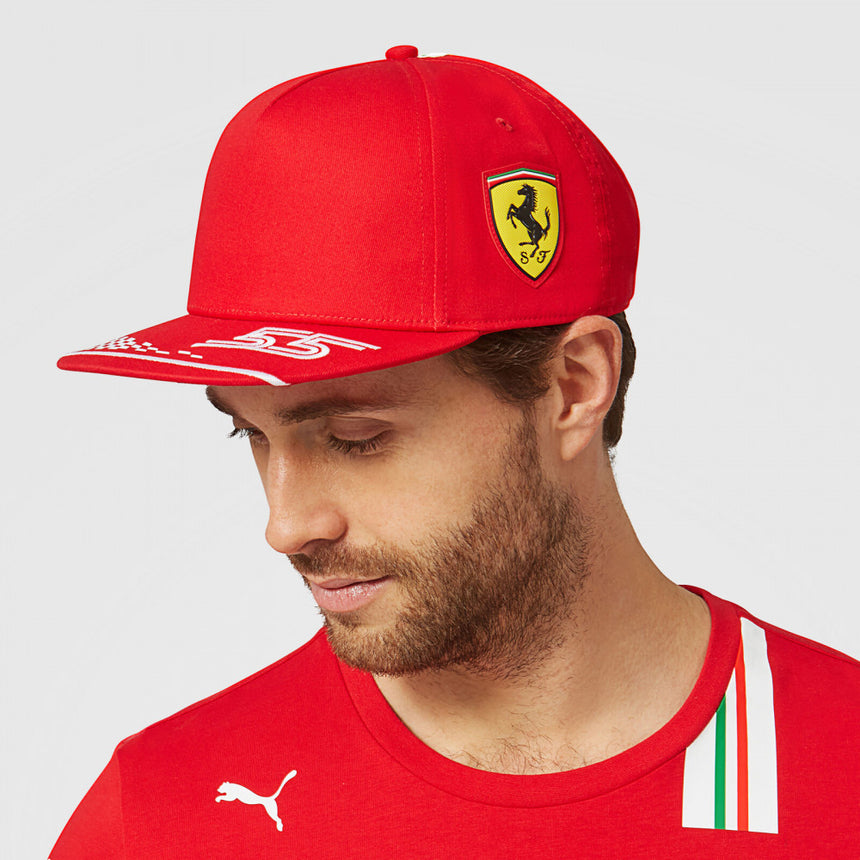 2021, Rojo, Adulto, Puma Ferrari Carlos Sainz Flatbrim Gorra - FansBRANDS®