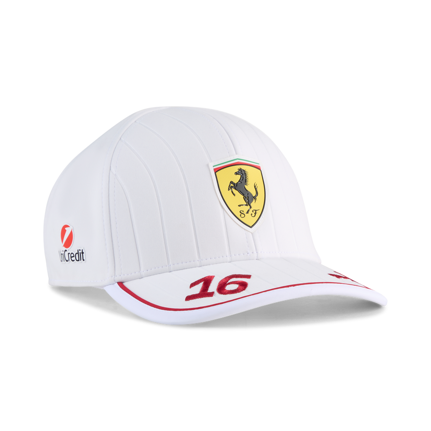 Ferrari, Charles Leclerc, gorra de béisbol, blanca