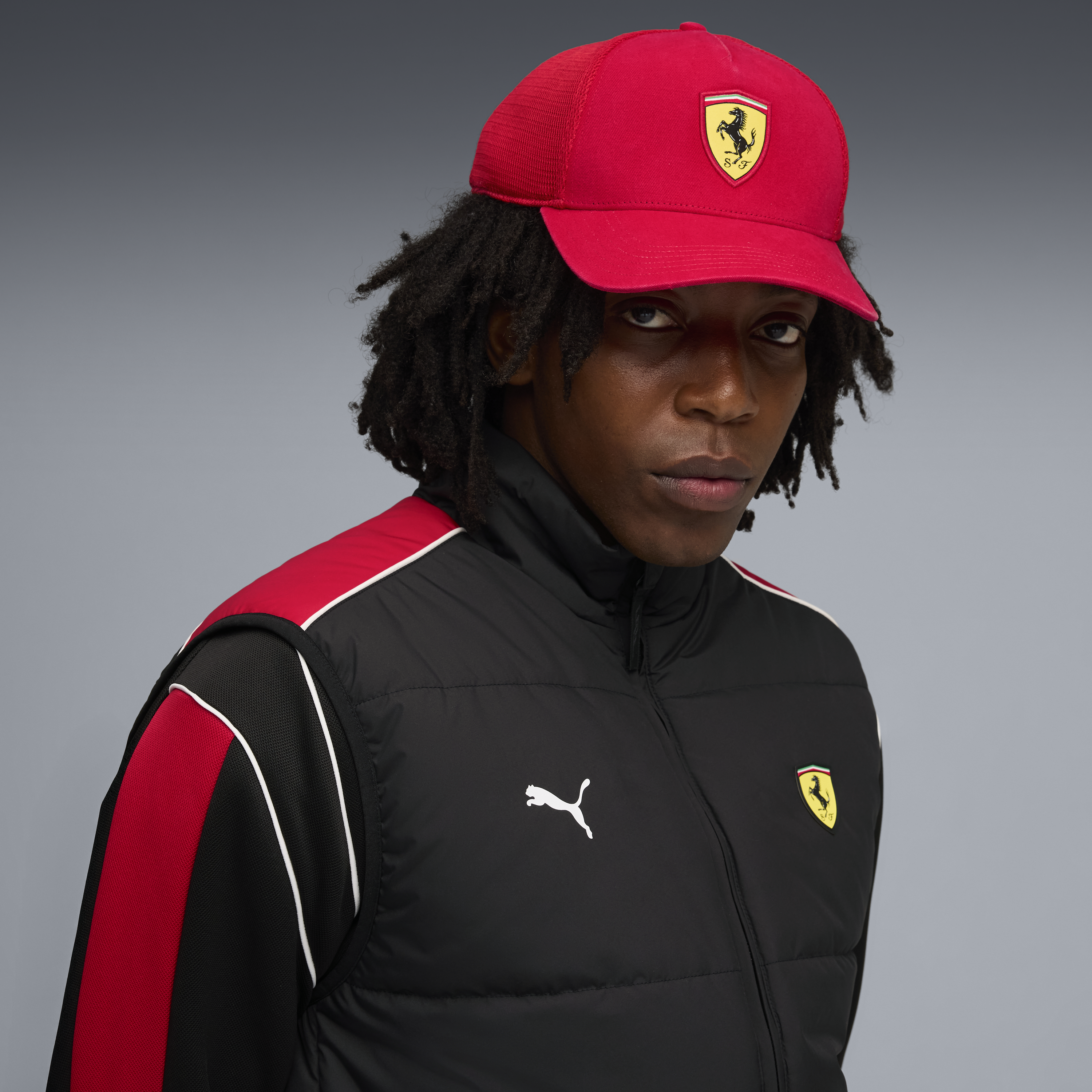 Gorra camionera Ferrari, Puma, roja 🔥