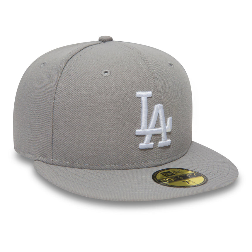 Gorra de los Dodgers de Los Ángeles, New Era, 59FIFITY, Básico, gris