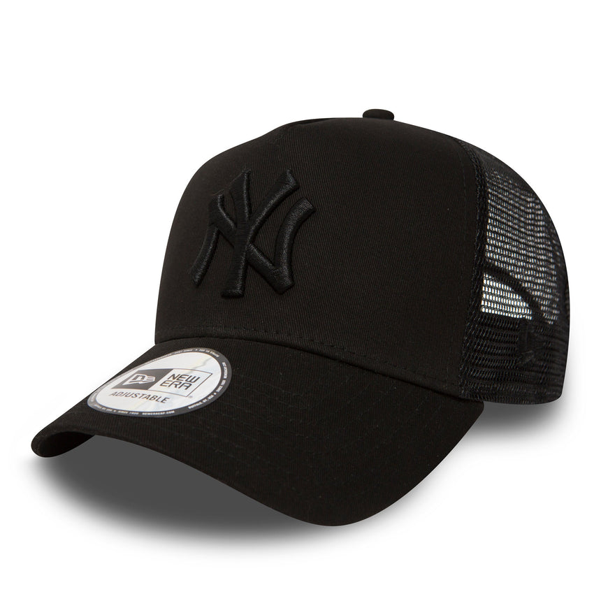 Gorra de los Yankees de Nueva York, de New Era, tipo trucker, color negro sólido
