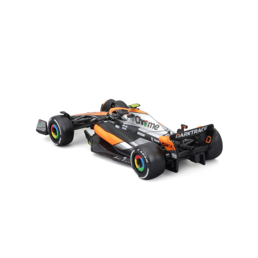 Modelo de coche McLaren F1, con casco, MCL60, bburago, 1:43, Lando Norris #4