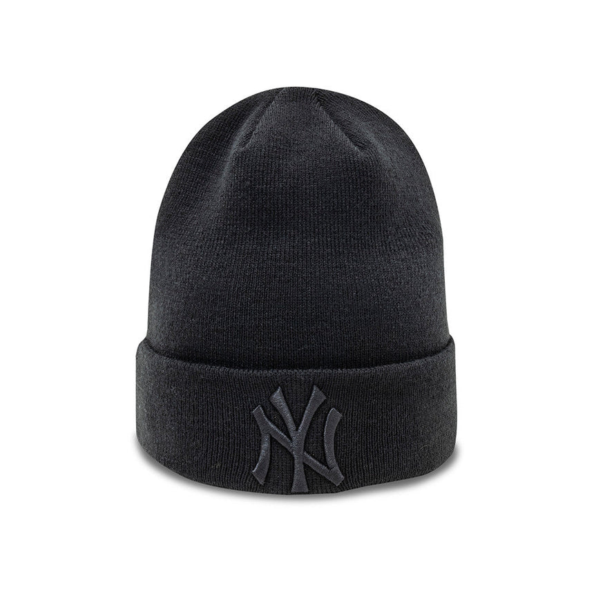 Gorro beanie de los New York Yankees, pin impecable, New Era, negro puro