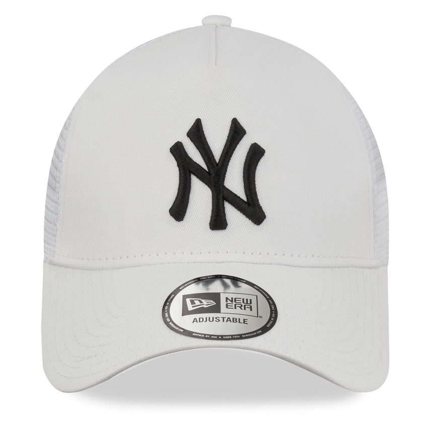 Gorra de los New York Yankees, New Era, estilo trucker, esencial, blanca