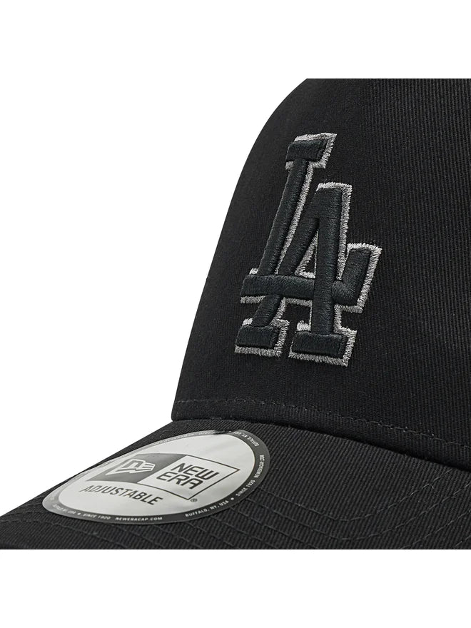 Gorra de los Dodgers de Los Ángeles, tipo trucker, New Era, 9FORTY, negra