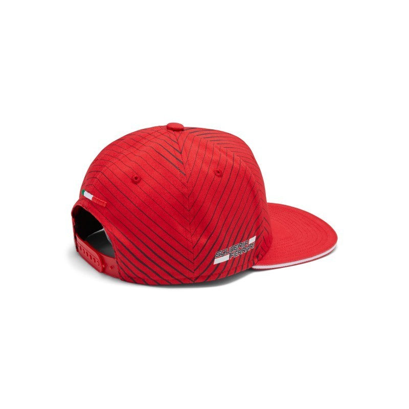 Gorra de ala plana, Ferrari Sebastian Vettel, Unisex, Rojo, 2018 - FansBRANDS®