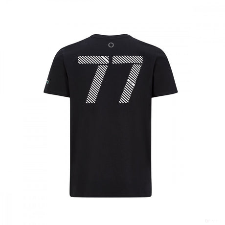 Camiseta para hombre, Mercedes Bottas #77, Negro, 2020 - FansBRANDS®