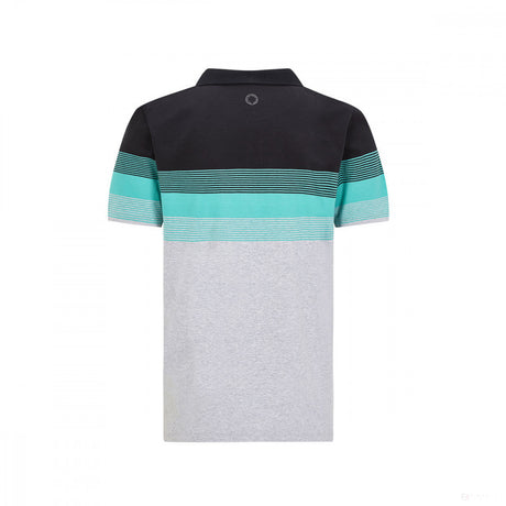 Camiseta de hombre con cuello, Mercedes Striped, Multicolor, 2020 - FansBRANDS®