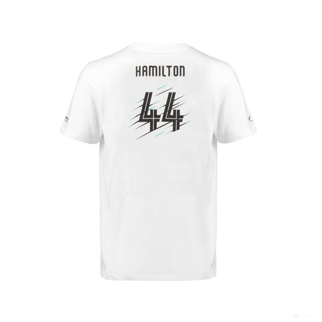 Camiseta infantil Mercedes Lewis Hamilton, Blanco, 2018 - FansBRANDS®