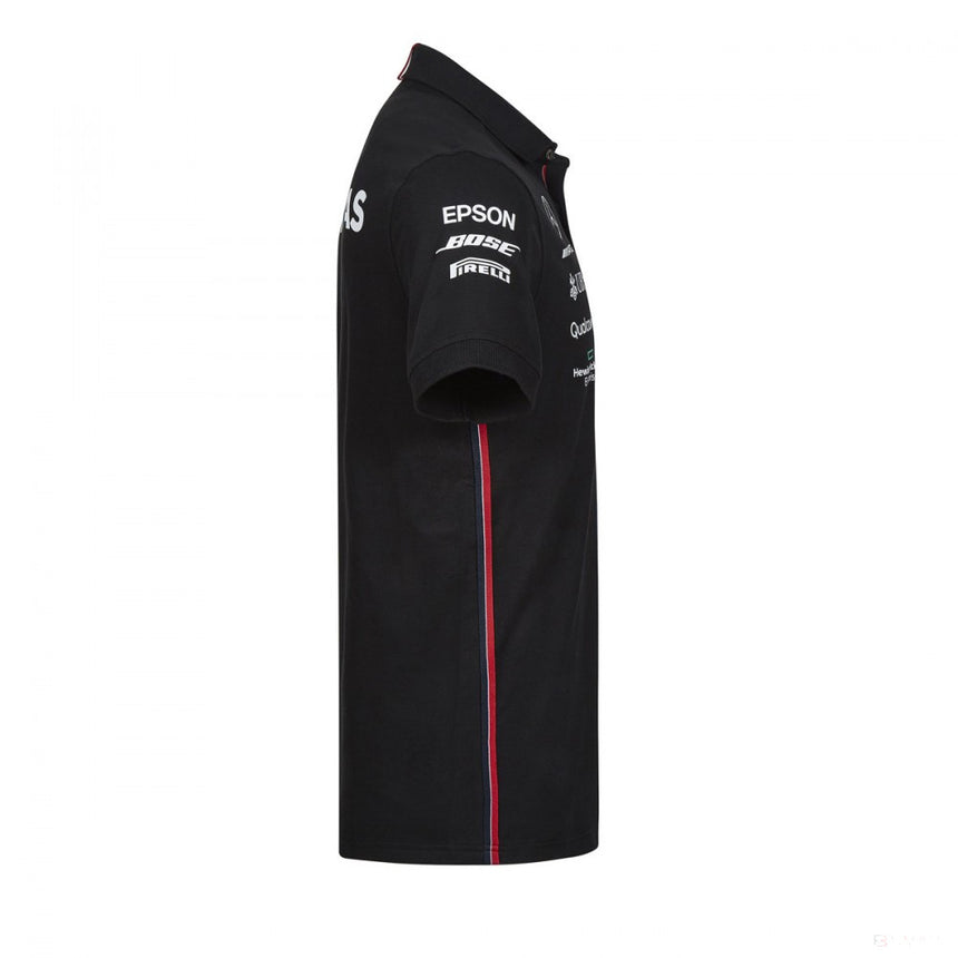 Camiseta de hombre con cuello, Mercedes, Negro, 2019 - FansBRANDS®