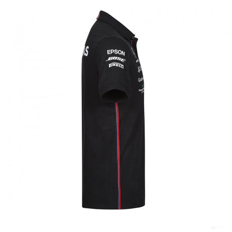 Camiseta de hombre con cuello, Mercedes, Negro, 2019 - FansBRANDS®