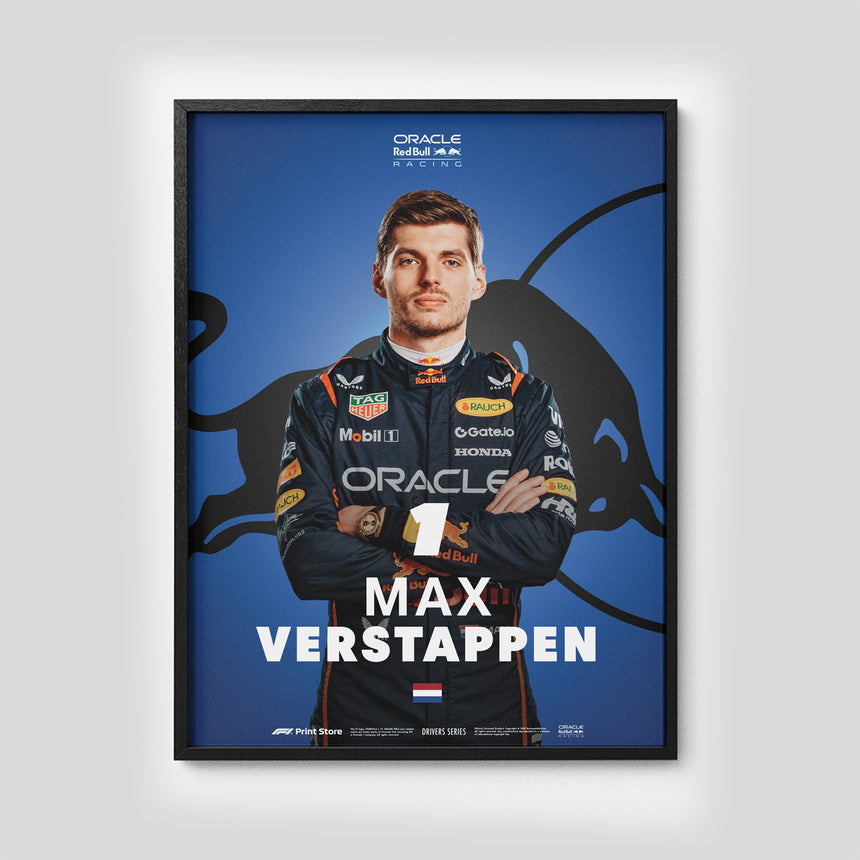 Print original de F1 - Póster de Max Verstappen (tamaño A3)
