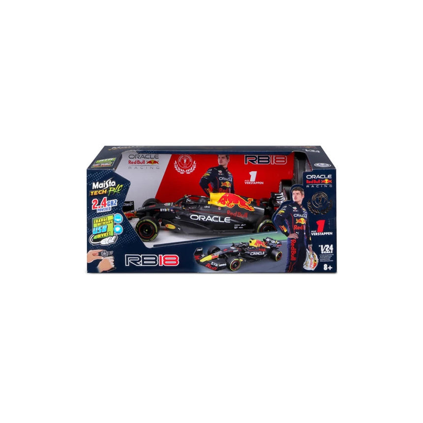 Coche RC de Red Bull Racing, Maisto Tech RC, Max Verstappen, escala 1:24, n.º 1, RB18