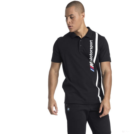 Camiseta de hombre con cuello, Puma BMW MMS, Negro, 2018 - FansBRANDS®