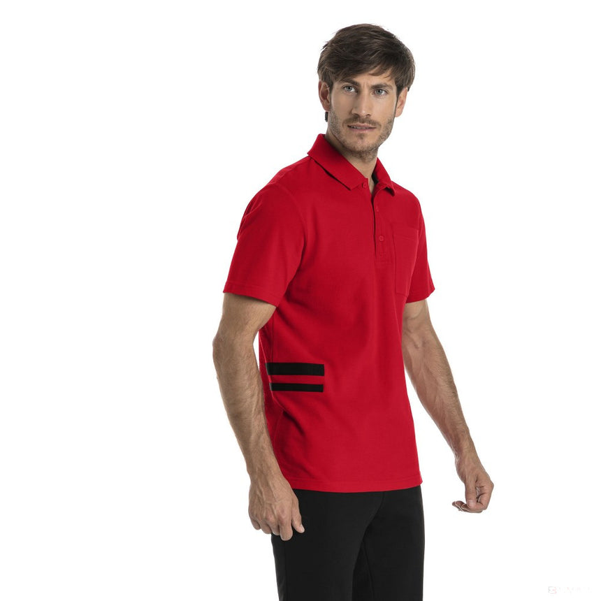 Camiseta de hombre con cuello, Puma Ferrari Fan Lifestyle, Rojo, 2018 - FansBRANDS®