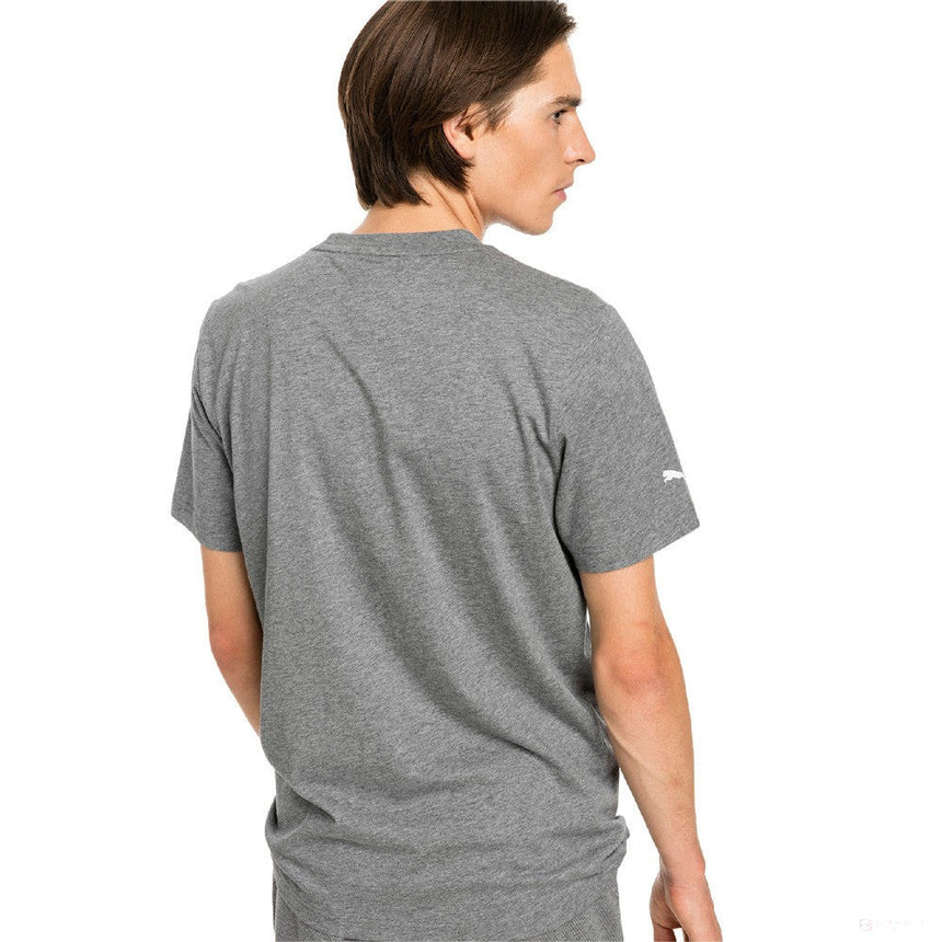Camiseta BMW, Puma BMW MMS Logo Cuello Redondo, Gris, 2019