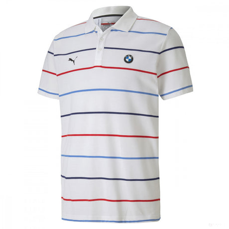 Camiseta para hombre, Puma BMW MMS Striped, Blanco, 2020 - FansBRANDS®