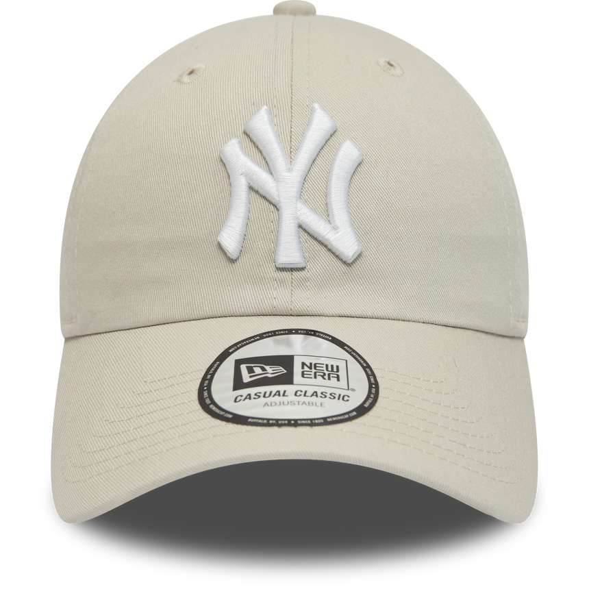 Gorra de los Yankees de Nueva York, New Era, 9TWENTY, esencial, crema