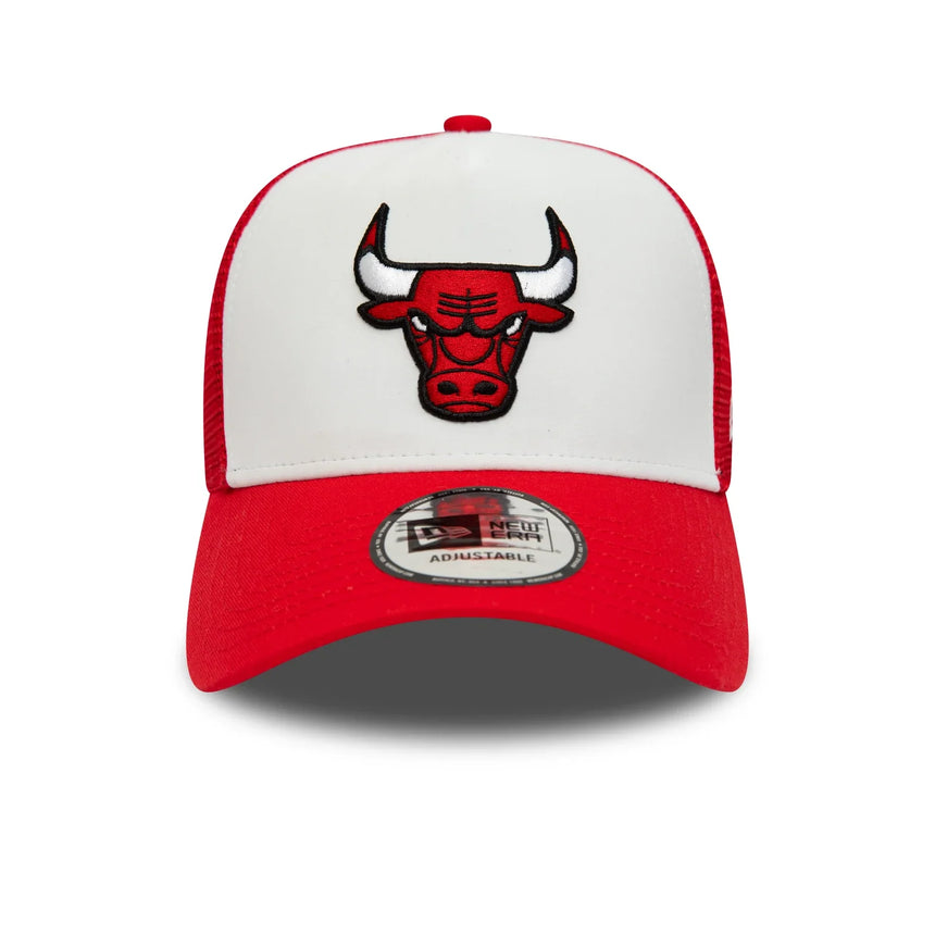 Gorra de los Chicago Bulls, New Era, trucker, blanca