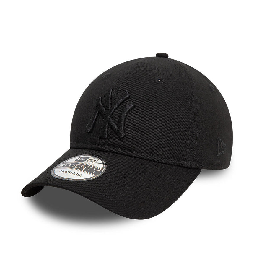 Gorra de béisbol de los New York Yankees, New Era, 9TWENTY, esencial, negra total