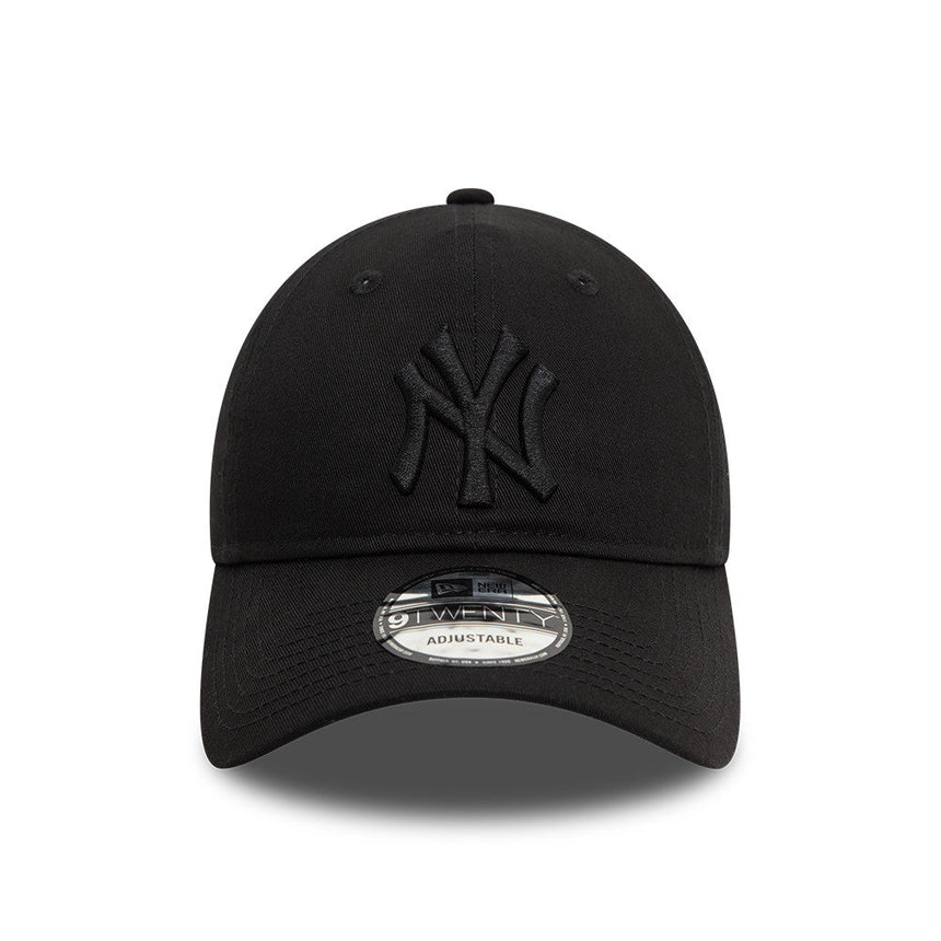 Gorra de béisbol de los New York Yankees, New Era, 9TWENTY, esencial, negra total