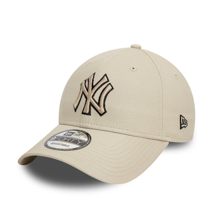 Gorra de los Yankees de Nueva York, New Era, 9FORTY, beige