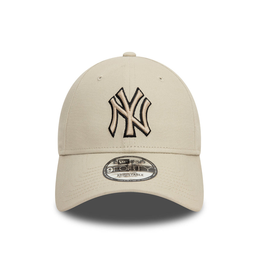 Gorra de los Yankees de Nueva York, New Era, 9FORTY, beige