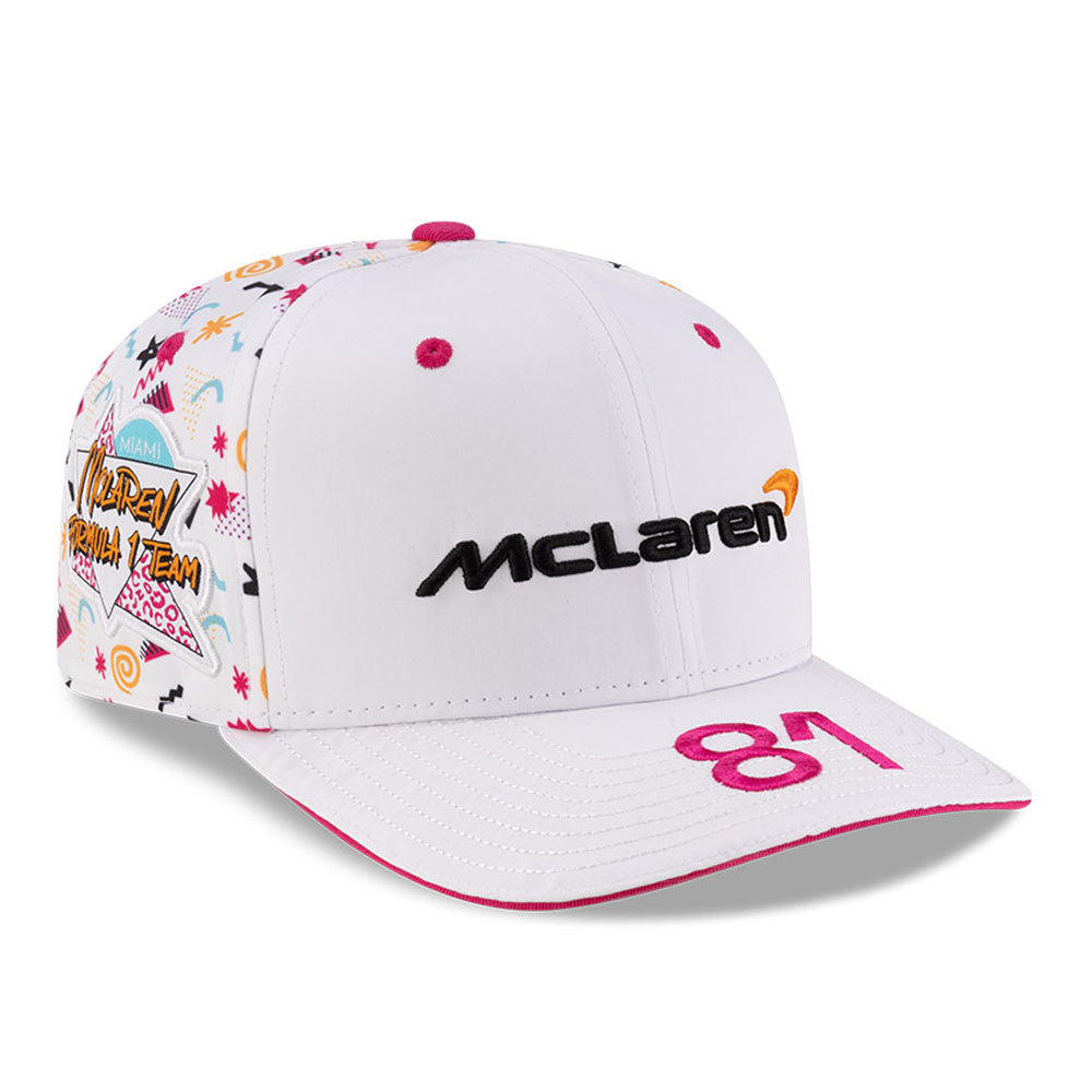 Gorra de béisbol McLaren, Miami, Oscar Piastri, New Era, 9SEVENTY SS, Blanca 🔥