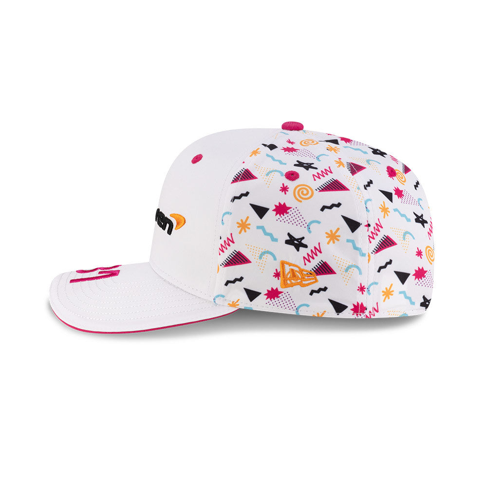 Gorra de béisbol McLaren, Miami, Oscar Piastri, New Era, 9SEVENTY SS, Blanca 🔥