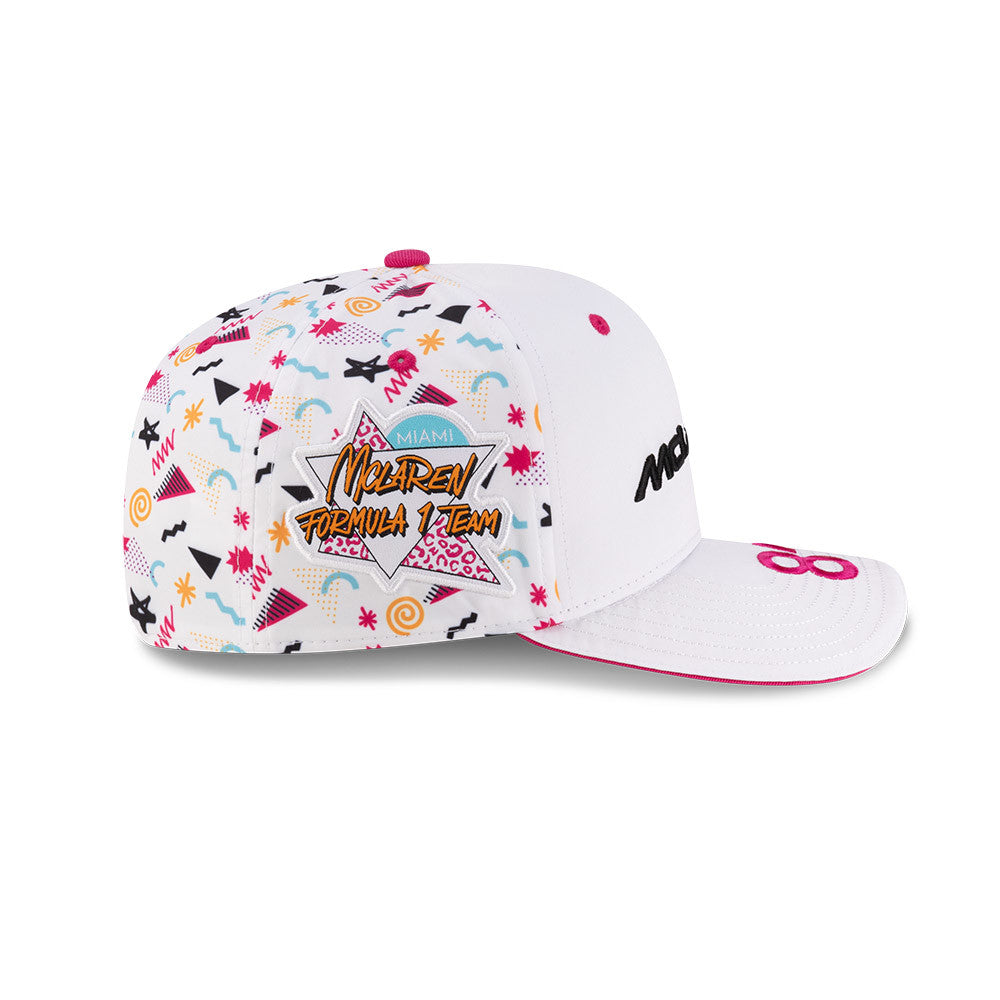 Gorra de béisbol McLaren, Miami, Oscar Piastri, New Era, 9SEVENTY SS, Blanca 🔥