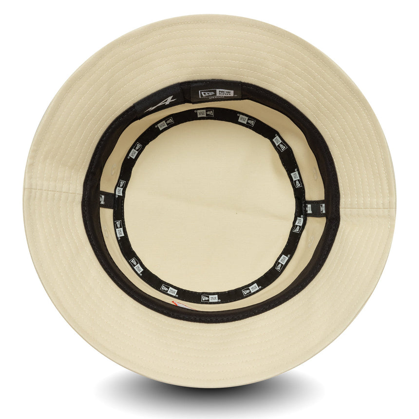 Sombrero tipo cubo Alpine, de temporada, con copa cónica, New Era, 9FORTY, color crema