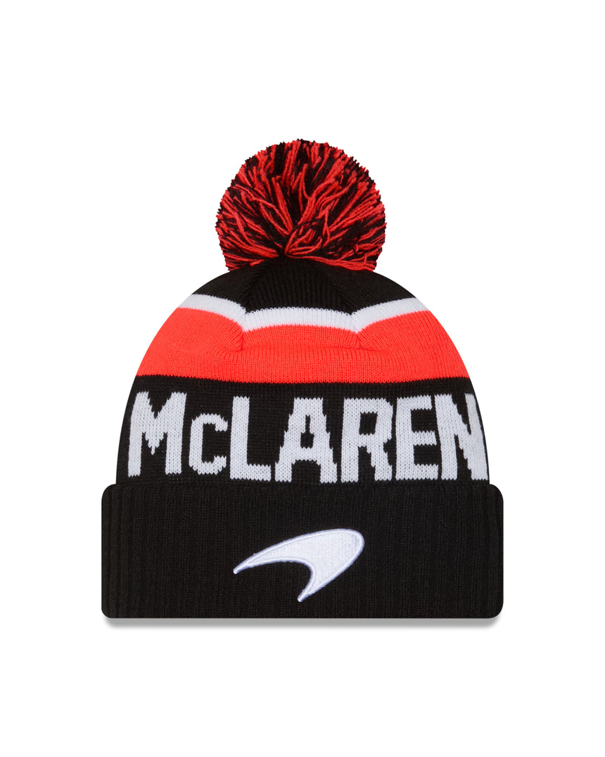 Gorro de punto McLaren, logotipo tipográfico, New Era, multicolor