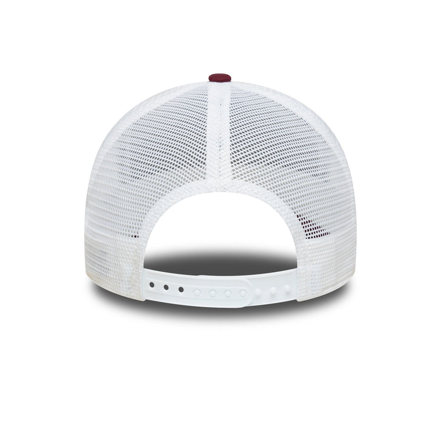 Gorra RB Visa, tipo trucker, estacional, New Era, 9FORTY, burdeos