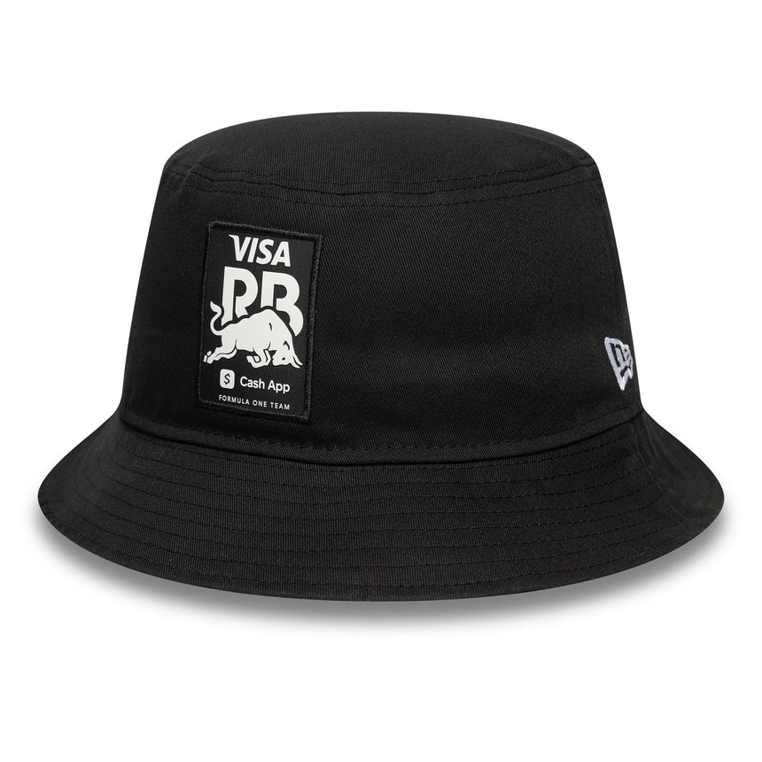 Sombrero bucket Visa RB, de temporada, con ajuste cónico, New Era, 9FORTY, negro