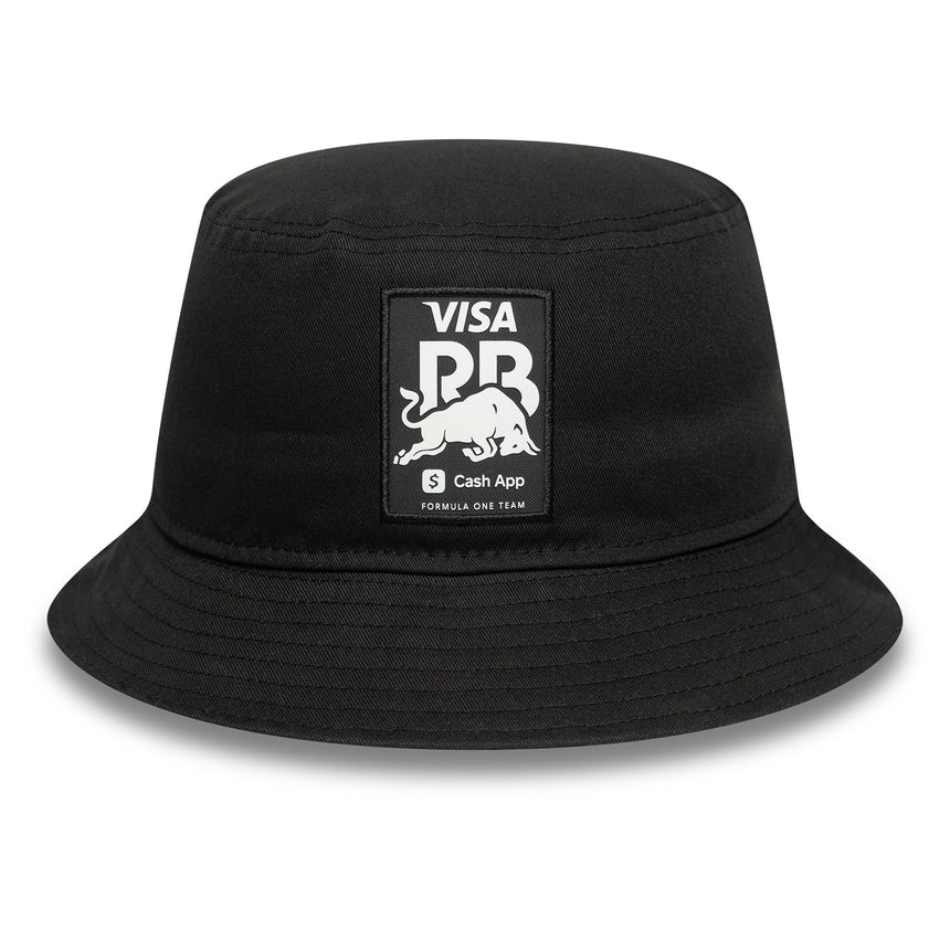 Sombrero bucket Visa RB, de temporada, con ajuste cónico, New Era, 9FORTY, negro