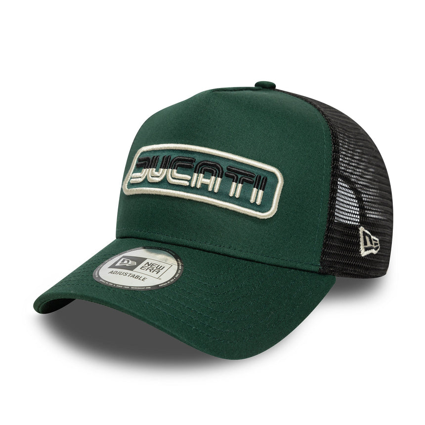 Gorra Ducati, trucker, de temporada, New Era, 9FORTY, verde