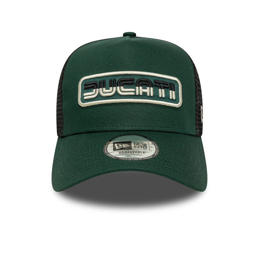 Gorra Ducati, trucker, de temporada, New Era, 9FORTY, verde