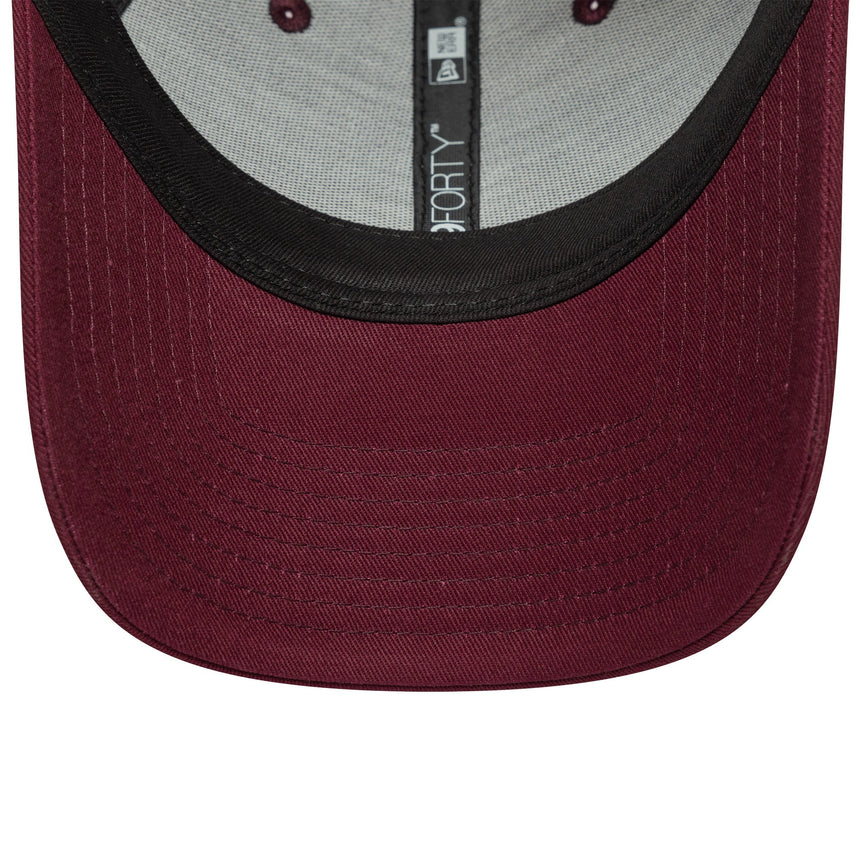 Gorra Valentio Rossi #46, VR46, de temporada, New Era, 9FORTY, burdeos