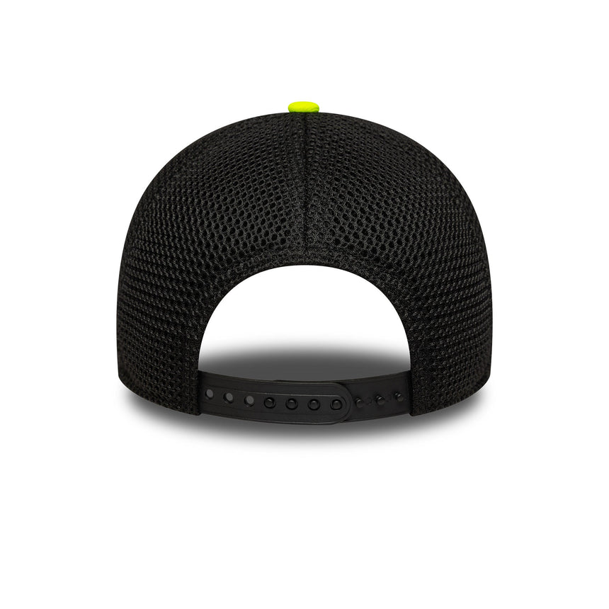 Gorra Valentio Rossi #46, trucker, VR46, New Era, 9FORTY, negra