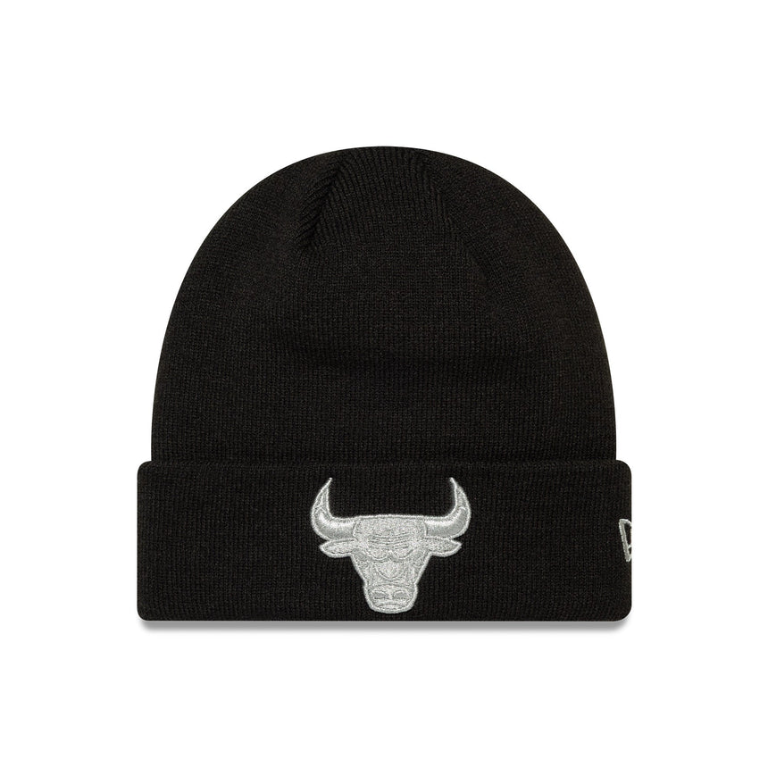 Gorro tipo beanie de los Chicago Bulls, Craft, metalizado, New Era, negro
