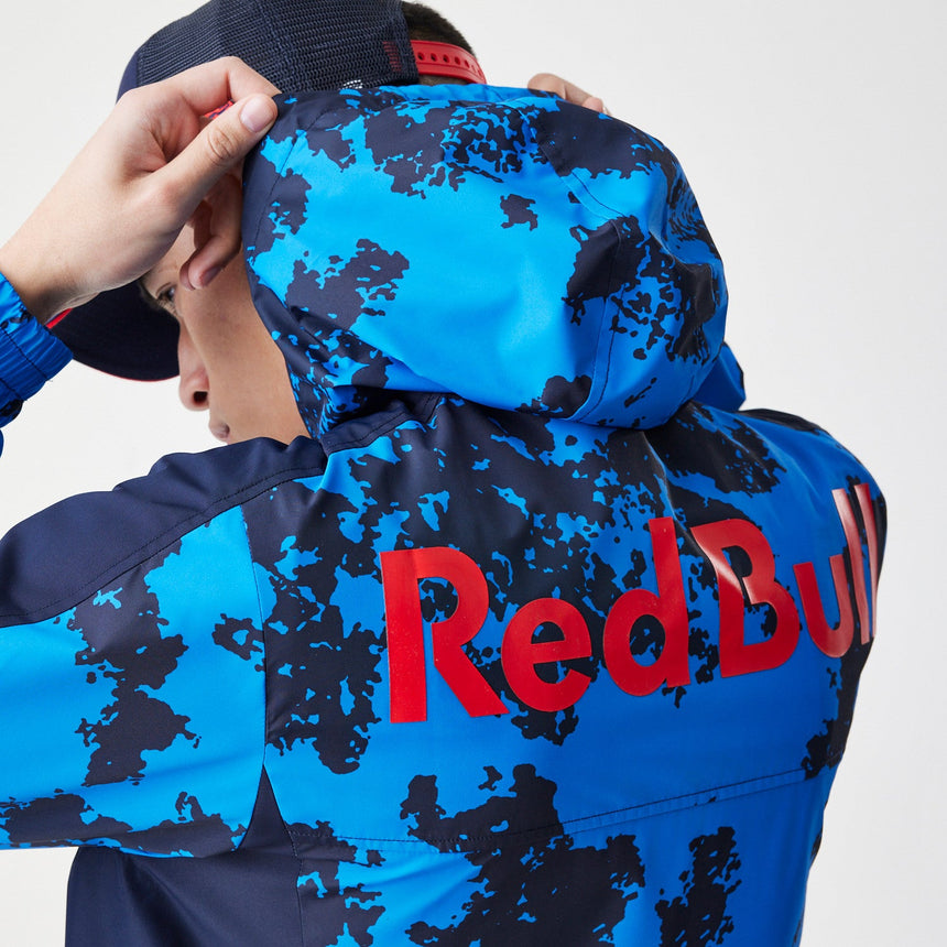 Chaqueta Red Bull Racing, Windrunner, New Era, camuflaje azul