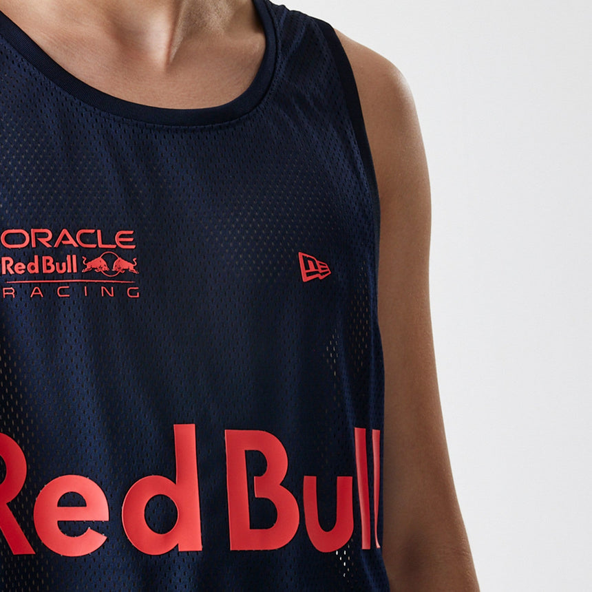 Camiseta sin mangas Red Bull Racing, New Era, malla para baloncesto, azul oscuro