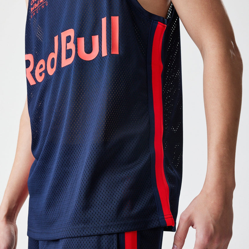 Camiseta sin mangas Red Bull Racing, New Era, malla para baloncesto, azul oscuro