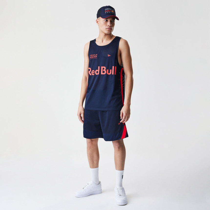 Camiseta sin mangas Red Bull Racing, New Era, malla para baloncesto, azul oscuro