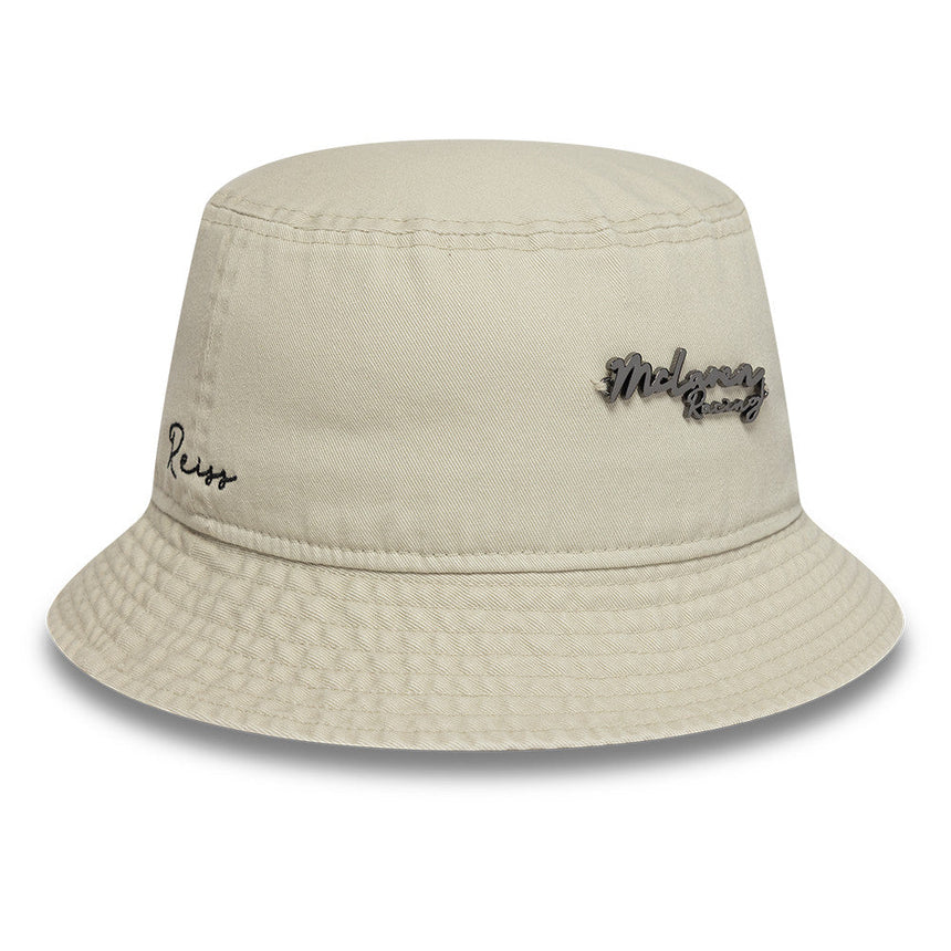 McLaren x Reiss sombrero tipo cubo, entallado, New Era, blanco
