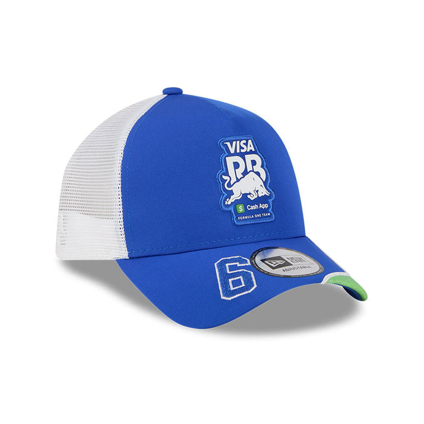 Gorra Visa RB, trucker, edición especial Las Vegas, Isack Hadjar, New Era, 9FORTY, azul